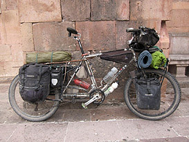 Kurt's loaded bicycle - Comfortable Bike Seat - California to Canada